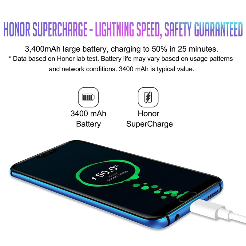 Global Version Honor 10 4GB 128GB Smartphone Kirin 970 Octa Core 5.84''24MP AI Camera Fingerprint ID NFC Android Google Play