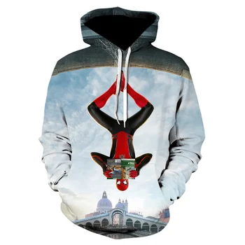 

3D Printed The Avengers Iron Man Spiderman Costume Hoodies Men Superhero Spider Verse Hooded Cosplay Sweatshirts Casual Tops