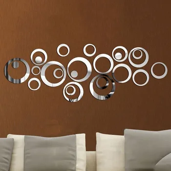 

DIY Wall Stickers Circles Mirror Style Removable Decal Vinyl Art Wall Sticker House Decoration