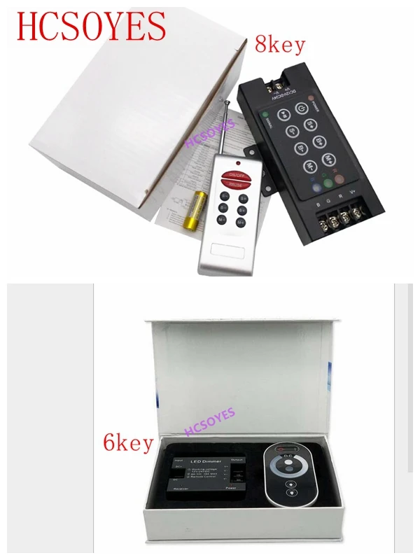 6key 8key DC12 24V 10A * 3 канала RF пульт дистанционного управления RGB беспроводной для 5050/3528