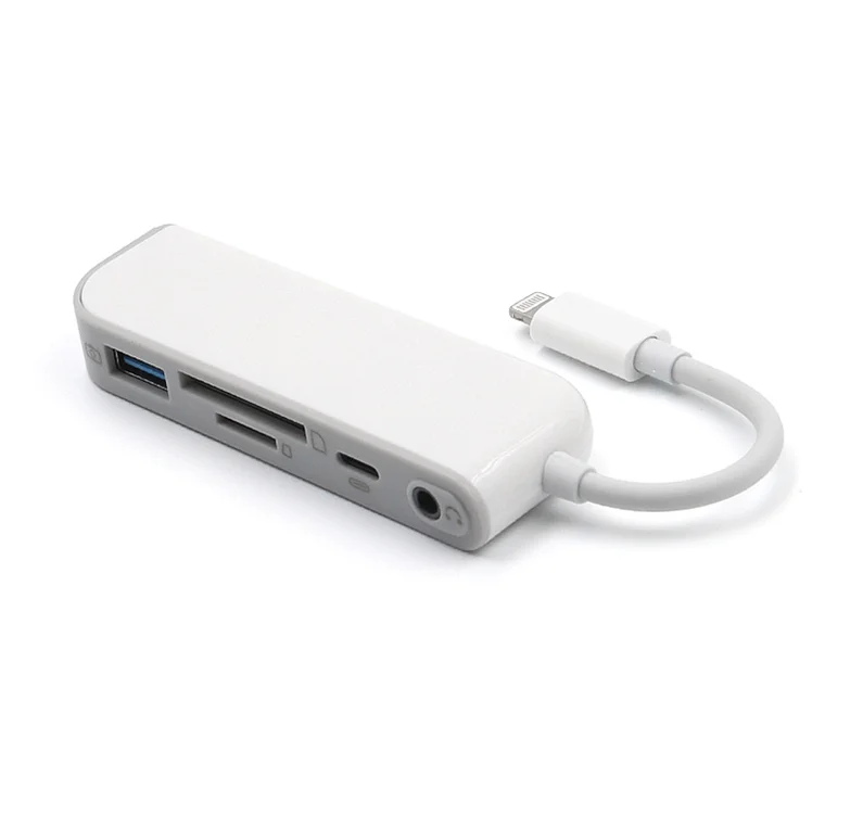 Адаптер Lightning для SD TF многокардридер для Iphone X XR XS MAX PLUS 3,5 мм аудио USB для камеры все в 1 конвертер