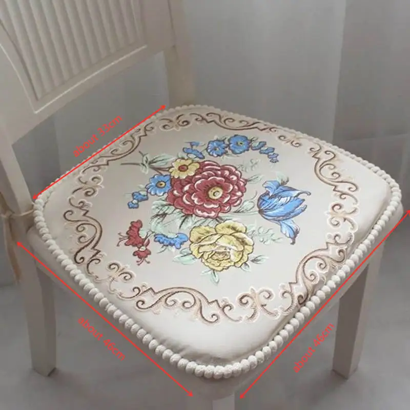 Европейский Стильный обеденный стул Подушка Decoractive Coussin коврик кухонный офисный диван покрывало на кресло Сидящая Подушка цветочный узор сиденье коврик