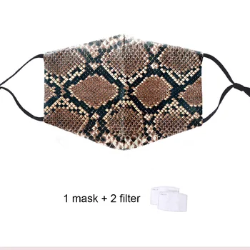 

Leopard Grid 3D Print Unisex Anti Dust Mask PM2.5 Filters Washable Soft Face Masks Mouth-muffle Bacteria Mask Adjustable