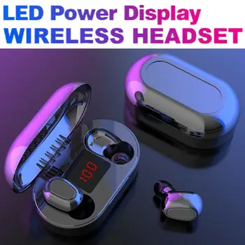 

TWS Wireless Bluetooth 5.0 Earbuds Headsets Earphones For iphone Android Sport HiFi Stereo Headsets New Arrival