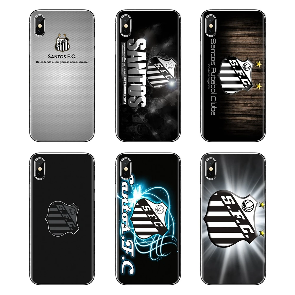 Silicone Phone Covers For Samsung Galaxy J1 J2 J3 J4 J5 J6 J7 J8 Plus 2018 Prime 2015 2016 2017 Football Club Santos FC Logo Art |