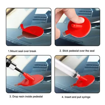 

DIY Repair Kit Tools Auto Car Glass Windscreen Windshield For Chip Protective Set Repair Stickers Bullseye Decorative Crack H4Y6