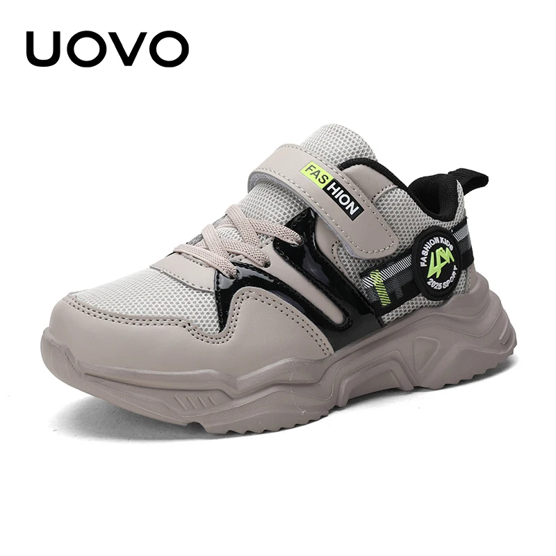 UOVO 2020 Осенняя дышащая сетчатая обувь детская спортивная для мальчиков и девочек