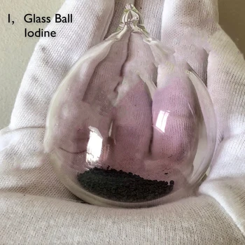 

Thickened Glass Sealed Iodine Ball Iodine Particles Pure I Glass Bottle Diameter 6cm Teaching Experiment Element Collection Gift