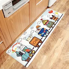 1 шт. нескользящий коврик с героями мультфильмов Водонепроницаемый маслостойкий коврик ПВХ кожа кухонный коврик японский стиль домашняя износостойкая Бытовая 45x150 см