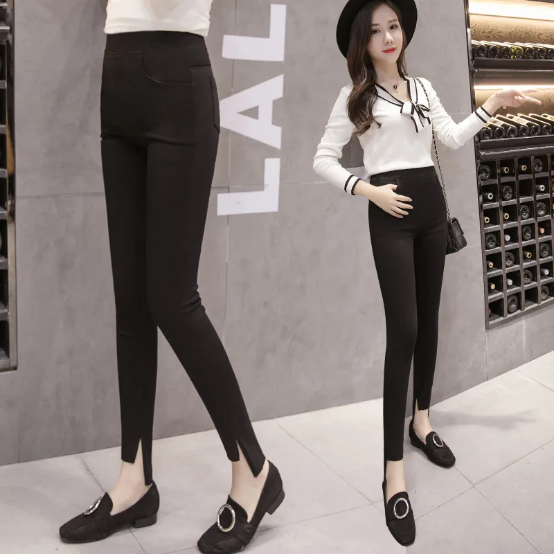 

Leggings for Pregnant Woman 2020 New Style Slit Skinny Pants Bunk Bed Mouth Maternity Pants Sub-Spring Clothing Pencil Trousers