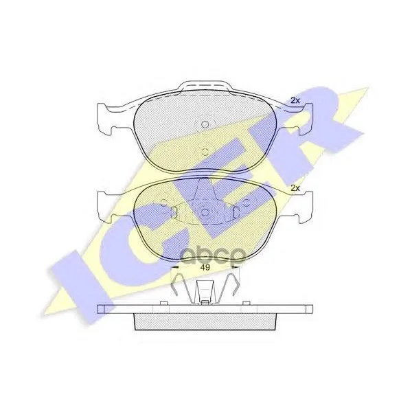 181537_колодки Дисковые Передние! Ford Focus St 170 2.0i 16v/Rs 01/Transit/Tourneo Connect All 02 Icer 181537 Icer арт. 181537