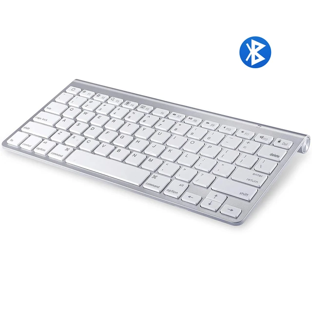 Clavier Sans Fil Metal pour MACBOOK APPLE USB QWERTY Piles