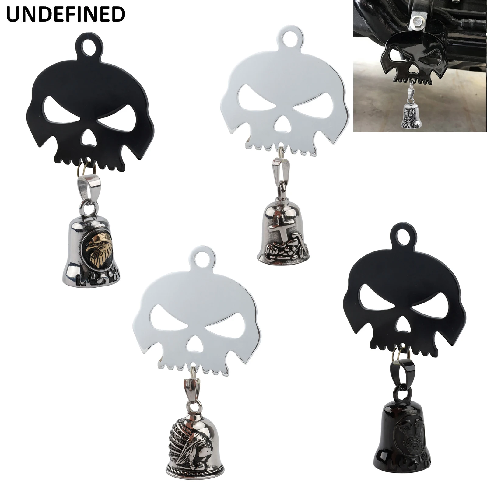 Motocicletta Bell Hanger Mount Engine Cross Cool Biker Guard Bell Per Harley Indian Scout Sportster Touring Softail Capo Bobber