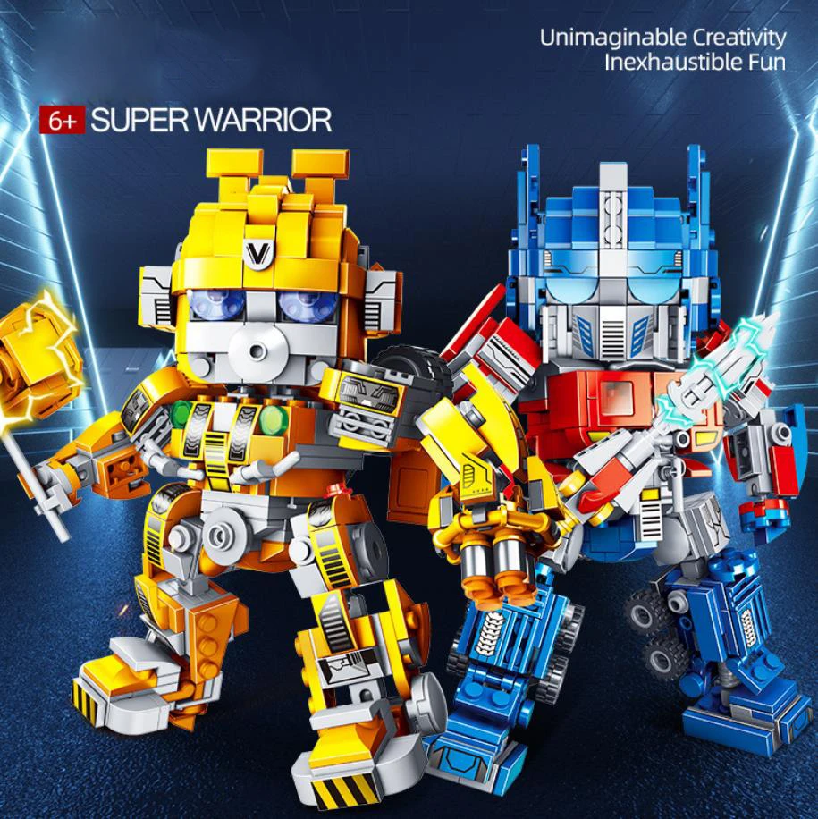 

Hot movie Lovely Super transformation robot building block Bumble bees assemble bricks toys for boy gifts