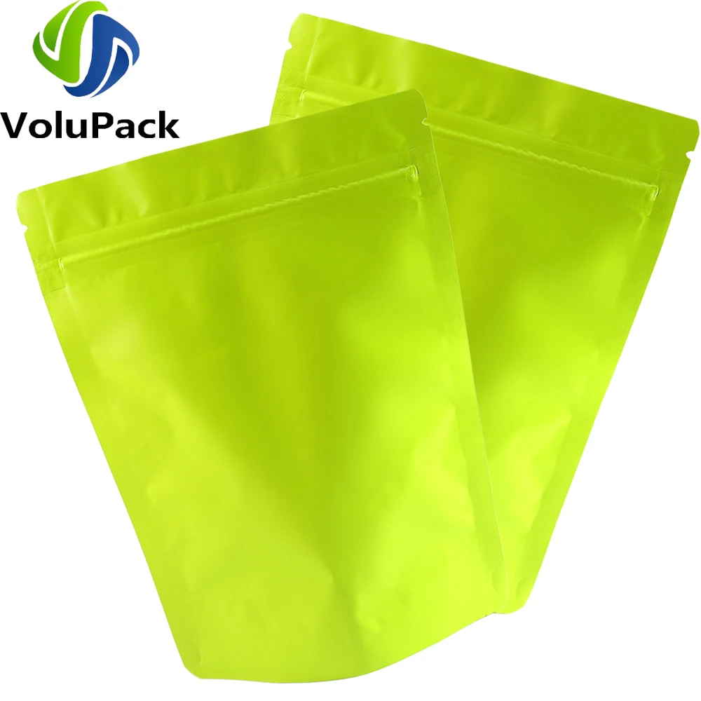 

Heat Sealing Smell Proof Coffee Packing Bags Stand Up Zipper Clip Tea Pouches Recyclable Metallic Mylar Rock Sugar Storage Bags