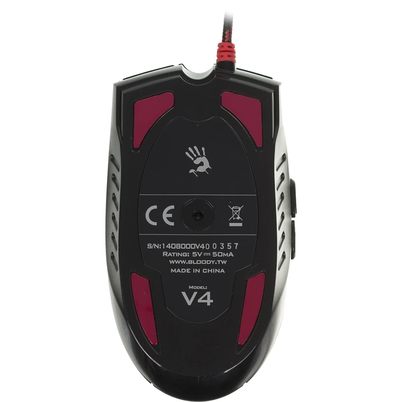 Мышь A4 Bloody V4M черный оптическая(3200dpi) USB игровая(8but