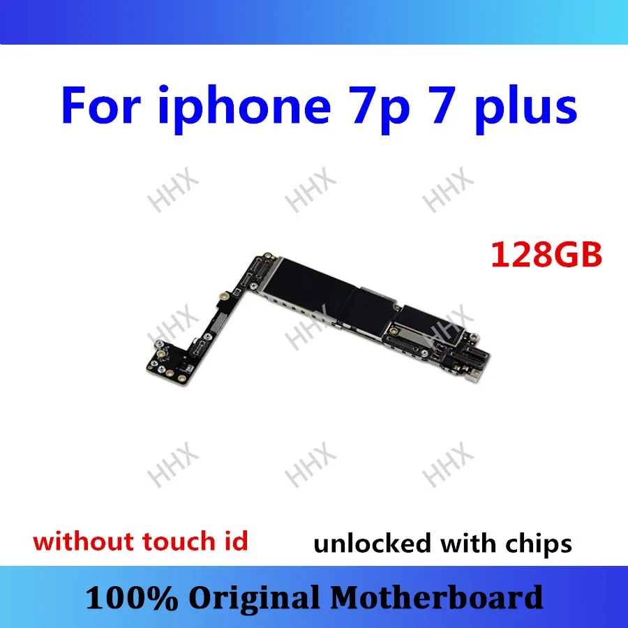 Логическая плата 7 plus для iphone 7 p, материнская плата без touch ID, разблокирована с чипом 7 plus, карта 128 ГБ, протестированная на IOS, плата без кнопки home
