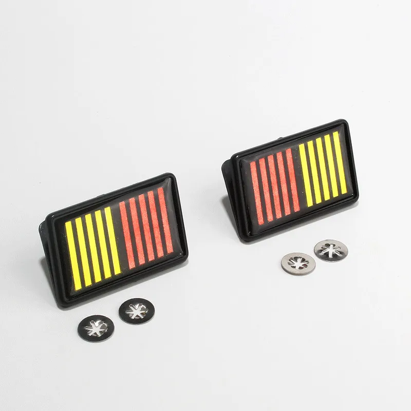 

1PC For RALLIART Yellow Red Stripe Emblem 3D Badge Auto Accessories
