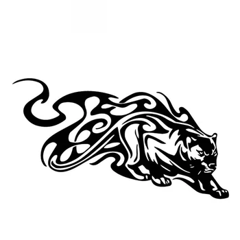 

Car Sticker Fashion Tiger Flame Pattern Car Sticker Bumper Decoration PVC Decals Waterproof Sunscreen Black/white,18cm*10cm