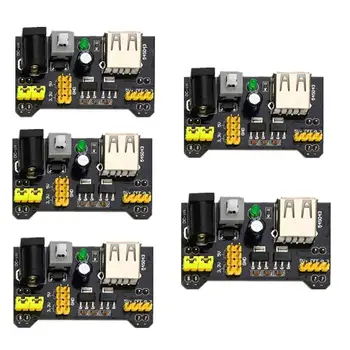 

Studyset 5 Pcs Breadboard Power Supply Module 3.3V 5V MB102 Switched Header for Arduino PIC Pi