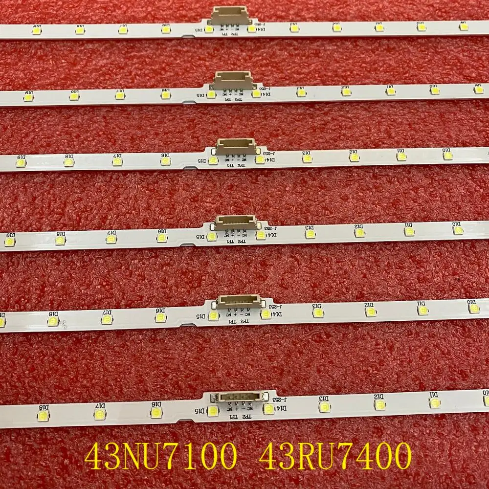 30 шт./лот Светодиодная лента для подсветки Samsung UN43NU7100 UE43NU7100 UE43NU7100U AOT_43_NU7100F UE43NU7120U