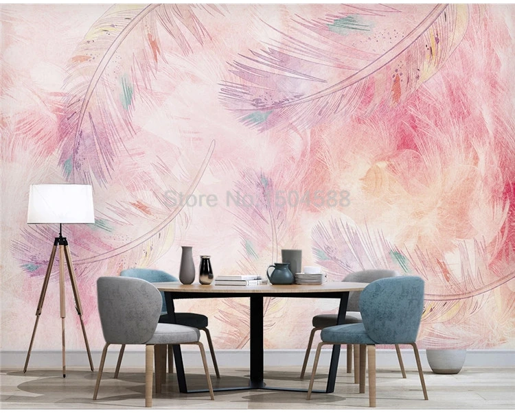 Pena rosa simples moderna foto Wallpaper, 3D