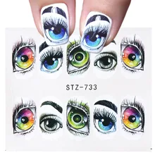 1 шт Хэллоуин стиль наклейки для ногтей Полный Обертывания клейкие наклейки Большой Глаз Череп кости ползунки для ногтей маникюрный наконечник LASTZ731-755-1