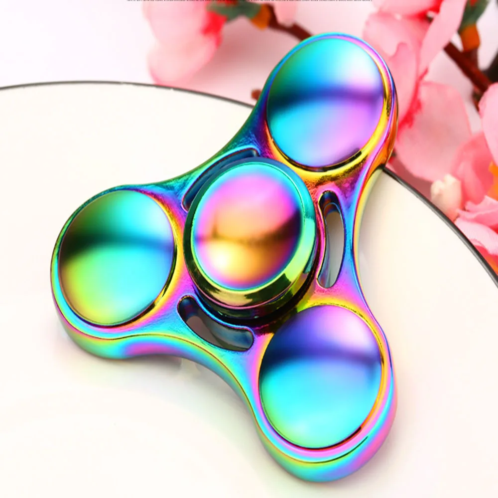 

Fingertip gyro Tri-leaf alloy bearing interdigital spiral decompression toy for adults and children