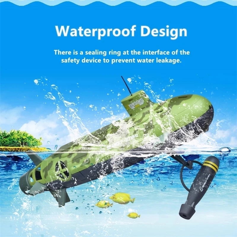 Tripple Motor RC Submarine 6CH Automatic Cooling Waterproof Low Voltage Protection Electric Underwater Children's RC Toy Modle 2 Tripple Motor RC Submarine 6CH Automatic Cooling Waterproof Low Voltage Protection Electric Underwater Children's RC Toy Modle 2