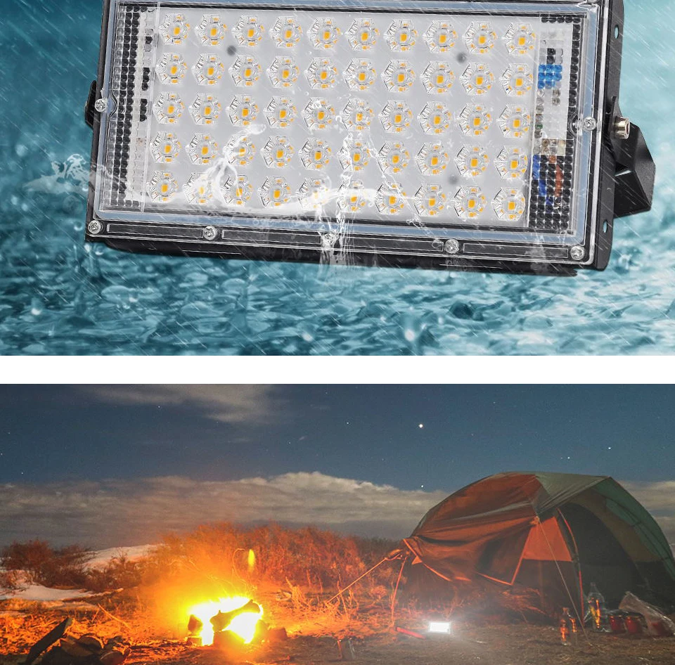 DC 12V-85V Led Flood Light 50W 100W Outdoor Waterproof Spotlights Low Pressure 12v Reflector Led Portable Security Flood Lights