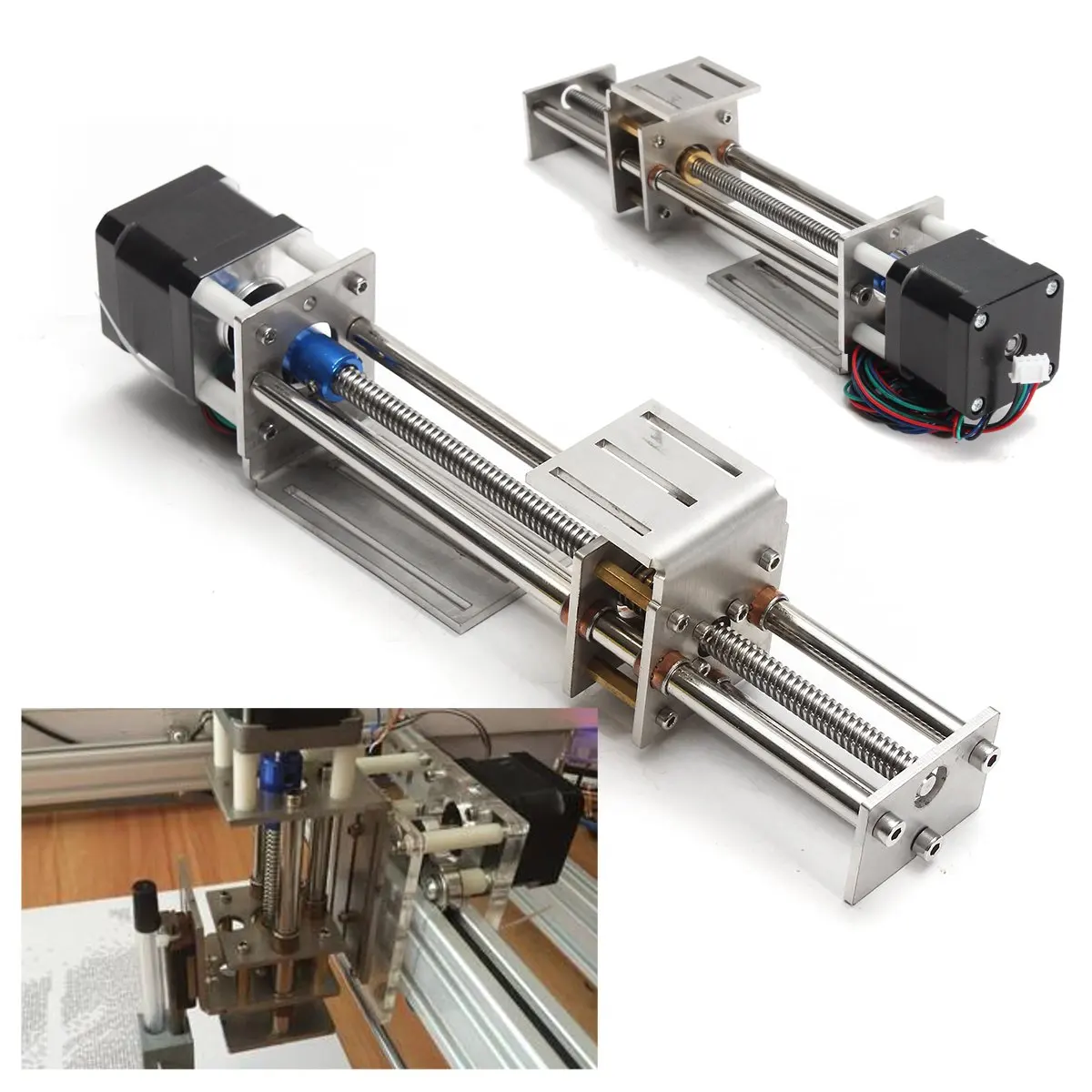 Мини 150 мм ЧПУ Z Axis Slide 3 оси DIY Motion фрезерный гравировальный станок аксессуары