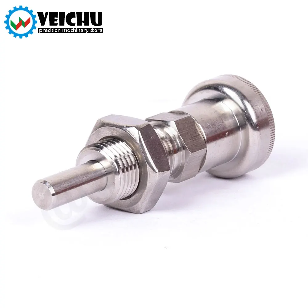 VEICHU M16 롱 스레드 스테인리스 스틸 리트랙터블 셀프-로킹 인덱스 볼트 인덱싱 플런저(너트 포함)