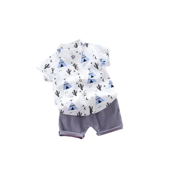 

summer Children's suit Clothes Sets Boys and girls Short sleeve shirt and Pants 2 pieces Clothing sets children's clothing Baby