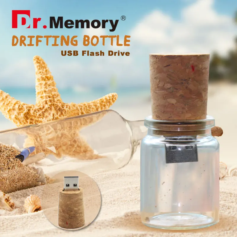 

Dr.Memory USB Flash Drive 64GB 32GB USB Stick 128GB 16GB 8GB 4GB Pen Drive Glass Drifting Bottle Pen Drive U Disk