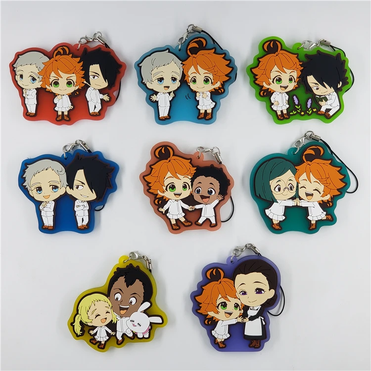 約束のネバーランドアニメyakusokunoneb A Randoエマノーマンレイかわいいゴムkeychian Key Chains Aliexpress
