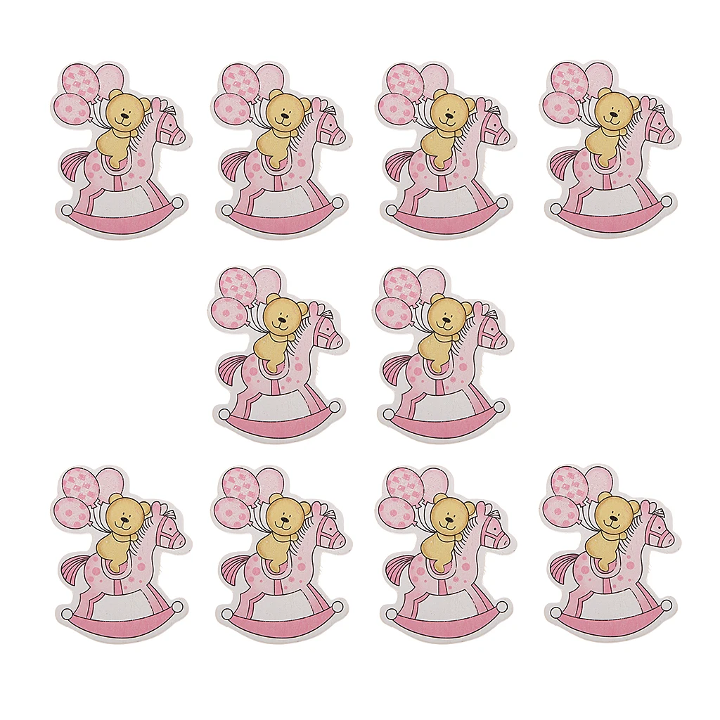 20pcs Infant Birthday Decoration Wooden Baby Embellishments Card making Scrapbooking Baby Shower Decor Craft