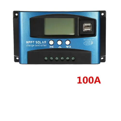 40/50/60/100A регулятор MPPT солнечной панели Контроллер заряда 12 V/24 V Авто отслеживания фокуса - Габаритные размеры: Rated voltage 100A