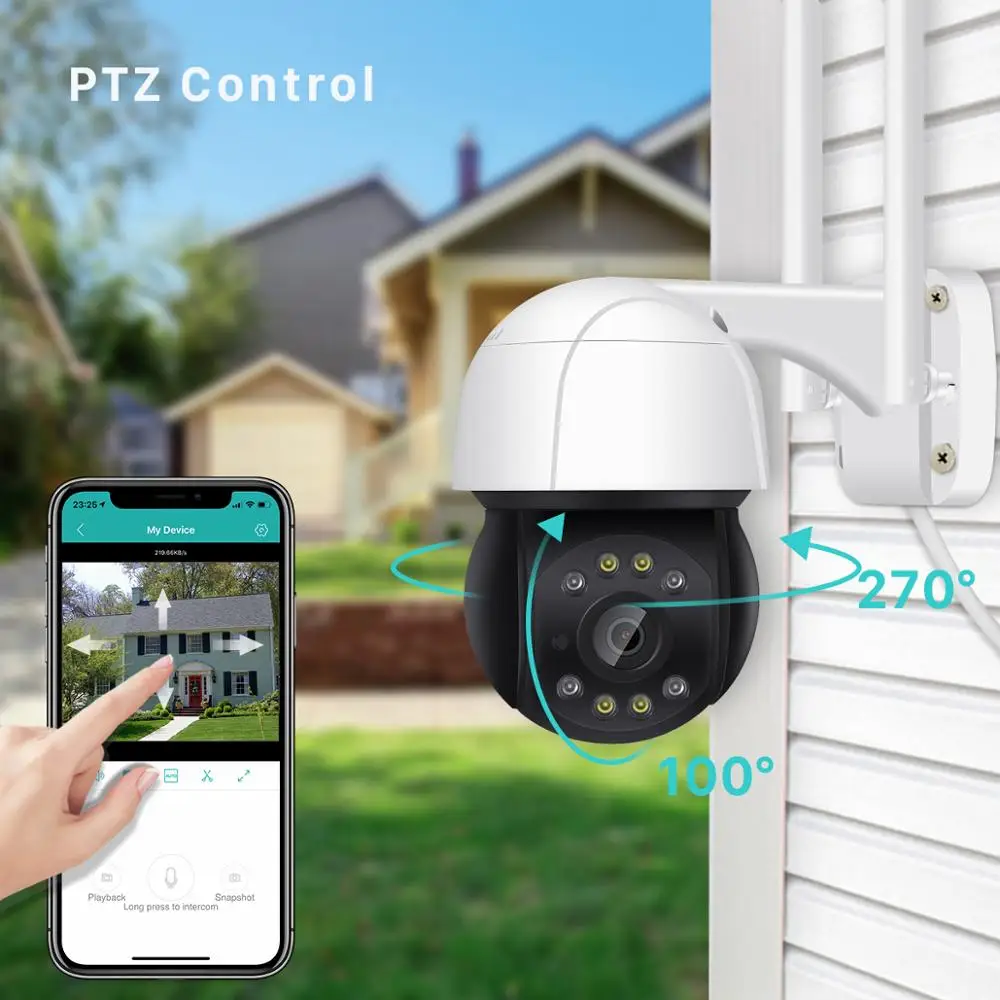 Беспроводная скоростная купольная IP камера 1080P PTZ с Wi Fi уличная видеонаблюдения