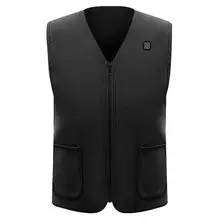 Электрический жилет с подогревом грелка зима USB физиотерапия Черная Куртка С Подогревом Теплый тела теплая одежда