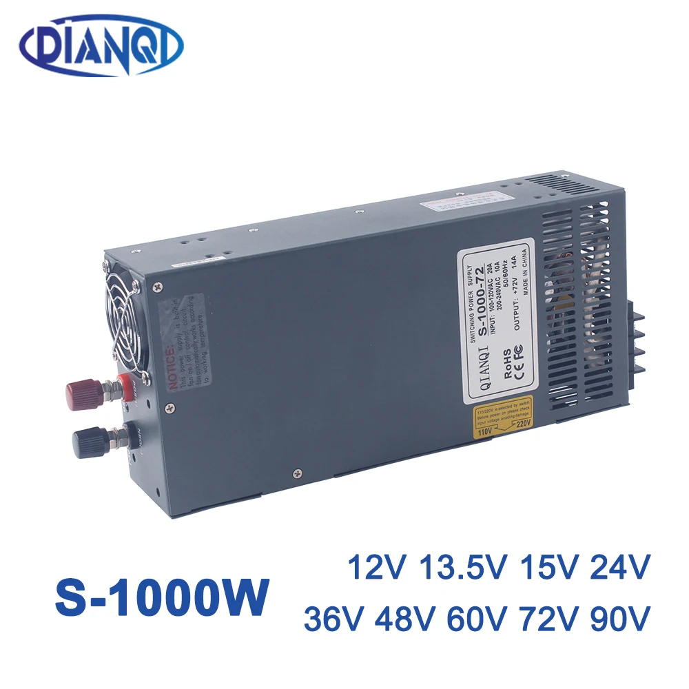 1000W 48V12V72V Switching power supply input 110vor220v for LED Strip