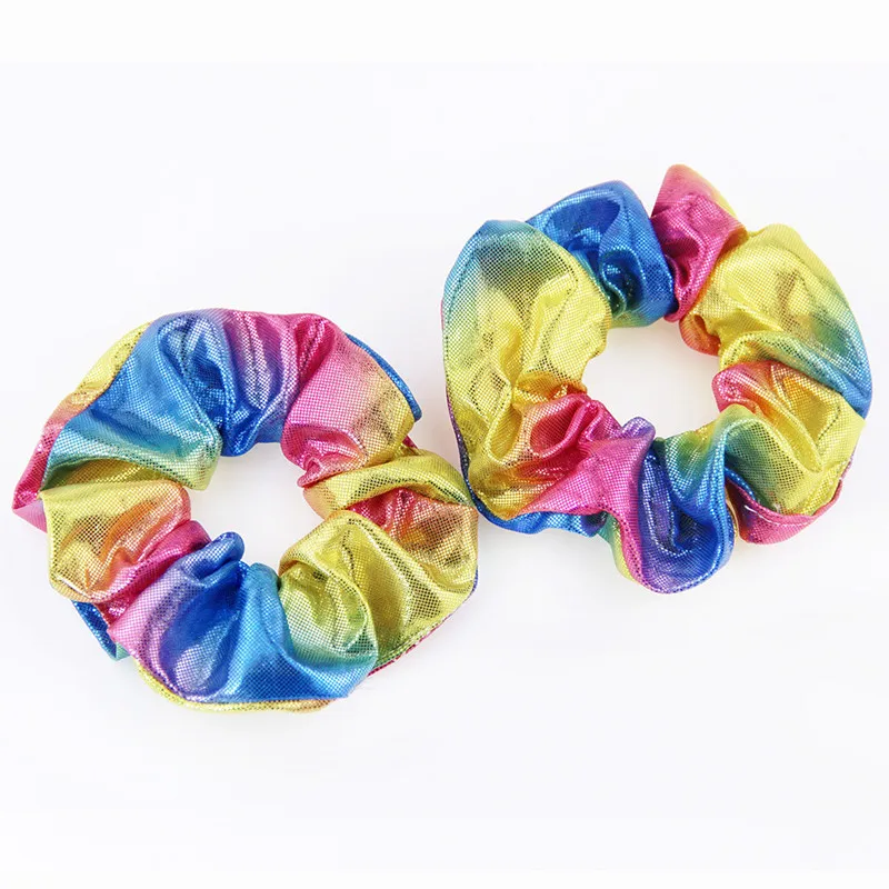 2PCS D 2 шт., корейская веревка для волос, блестящая резинка для волос, красочная эластичная бронзовая резинка для волос, резинка для конского хвоста, аксессуары для волос для женщин и девочек - Цвет: 2PCS D