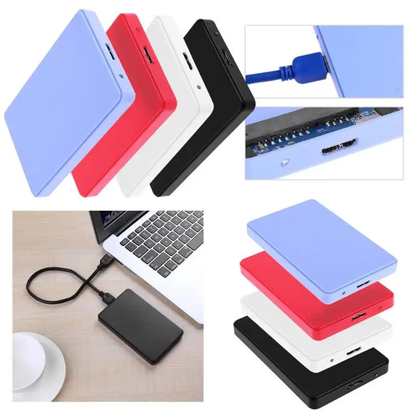 VKTECH 2.5inch SATA Hard Drive Enclosure 5Gbps USB3.0 SATA Box 3TB HDD Hard Drive SSD External Enclosure Case for PC computer