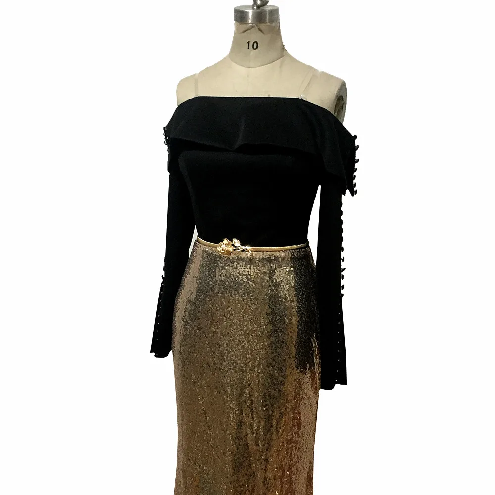 

Dubai Arabic Mermaid Evening Dresses 2020 Off The Shoulder Long Sleeves Robe de soirйe Middle East Formal Evening Party Gowns