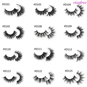 

Visofree Mink Eyelashes Natural False Eyelashes Fake Lashes Long Makeup 3D Mink Lashes Extension Eyelash for Beauty 27 Styles