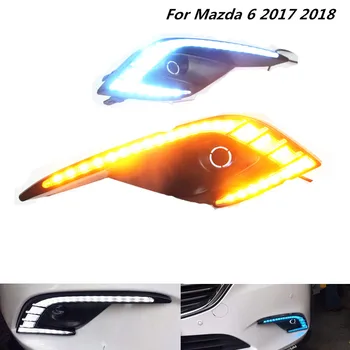 

Dynamic Turn Signal Relay Waterproof Car DRL 12V LED For Mazda 6 ATENZA 2017-2018 Car Accessories Daytime Running Light Fog Lamp