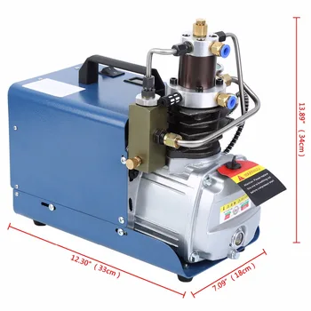Billige 30MPA 4500PSI Hochdruck Elektrische Luft Kompressor Luftpumpe Für Pneumatische Luftgewehr Scuba Gewehr PCP Inflator 220v