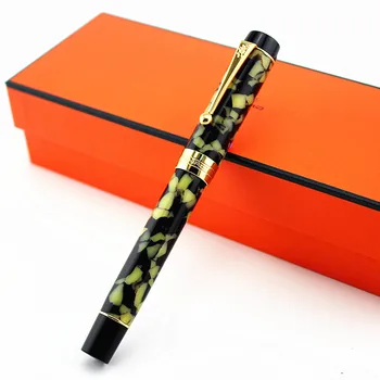 

Brown Jinhao 100 Centennial Resin Fountain Pen EF/F/ 18KGP M/Bent Nib with Converter Writing Business Office Gift Ink Pen