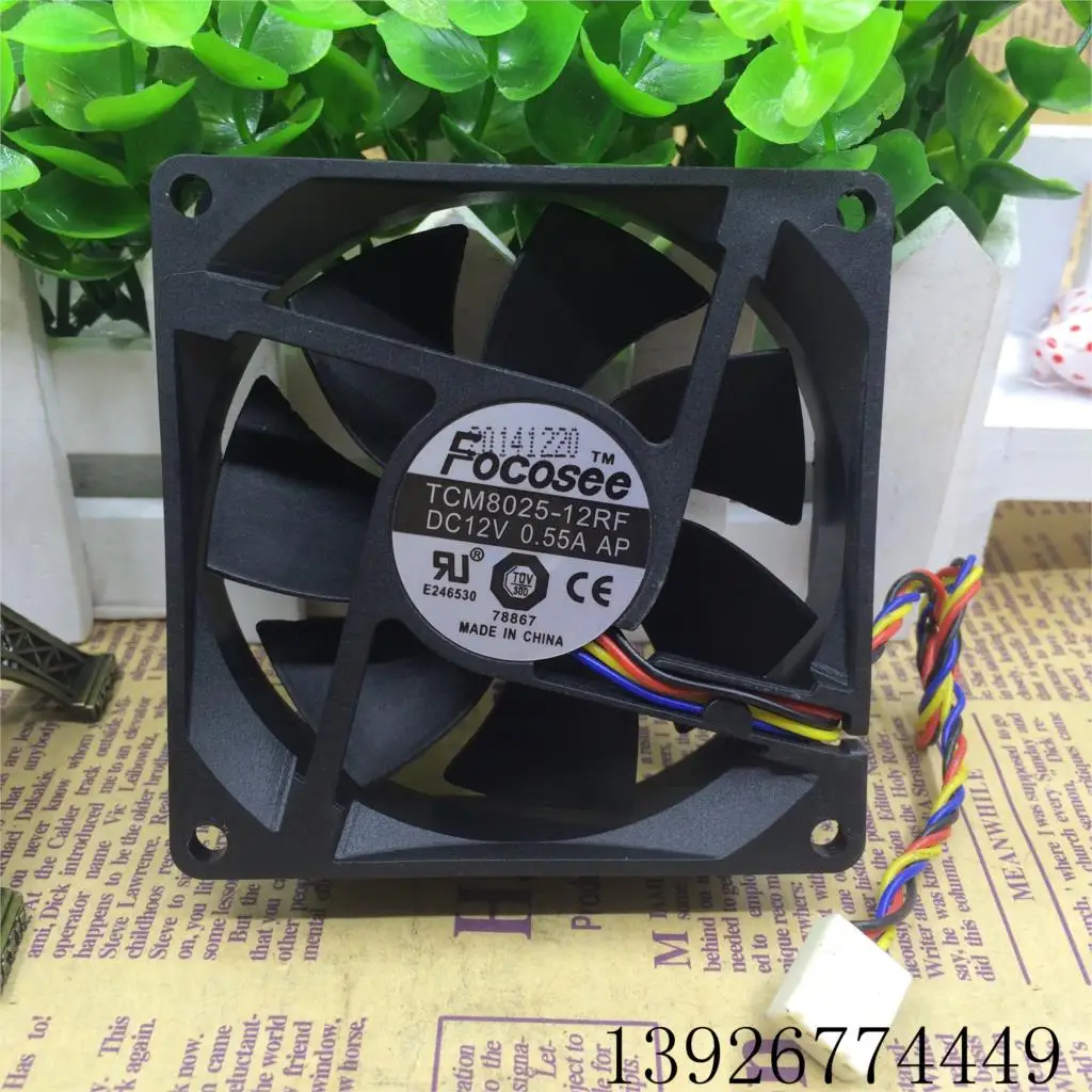 Для focosee TCM8025 12RF 12V 0.55A AP 8025 4 провод PWM охлаждающий