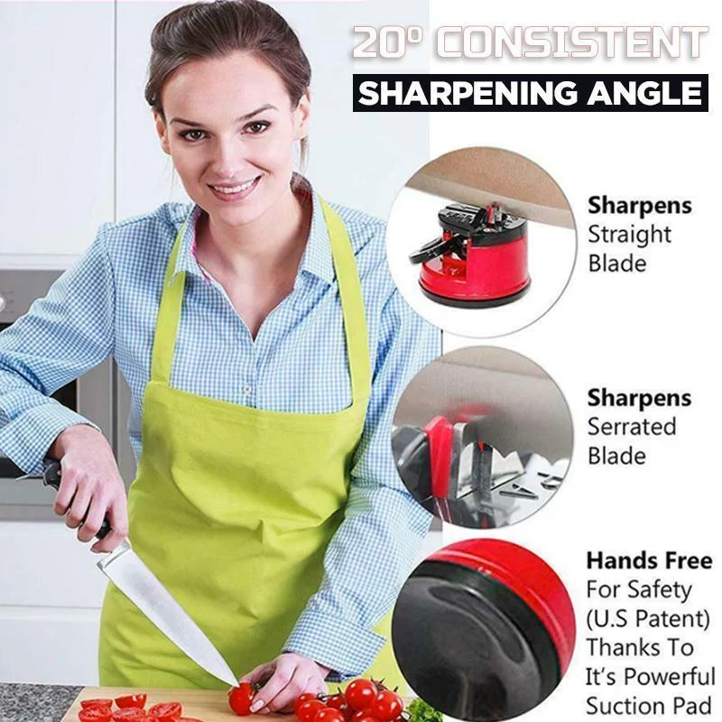 Quick And Precise Suction Cup Knife Sharpener For Household And
