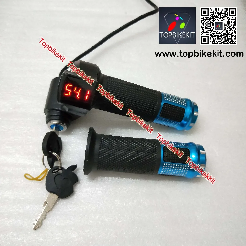 24V36V48V60V72 Twist GripsThrottle Handlebars LED Display with Power Lock (4)